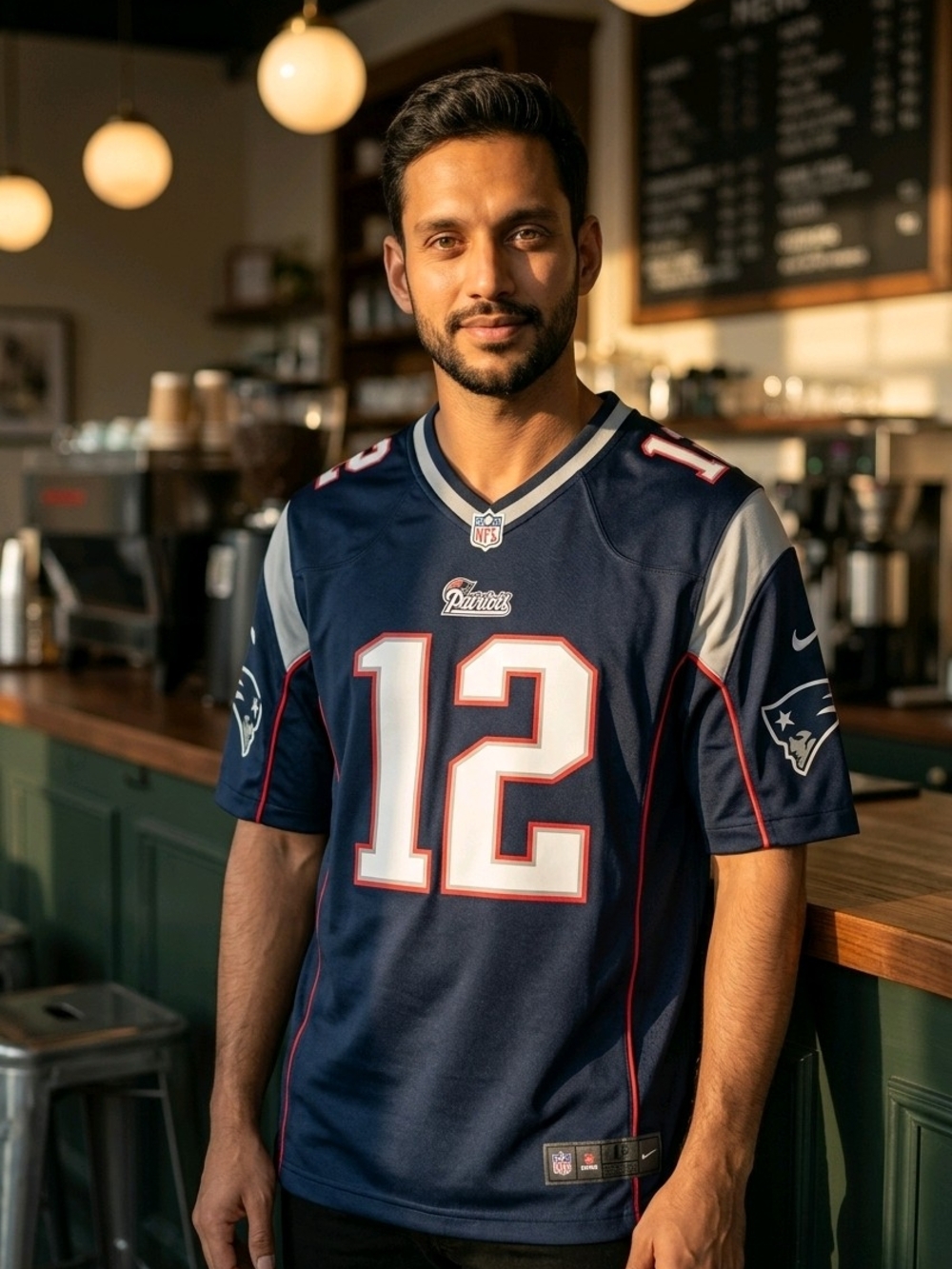 official NFL Navy Tom Brady #12 Football Jersey Size XXL
